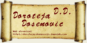 Doroteja Došenović vizit kartica